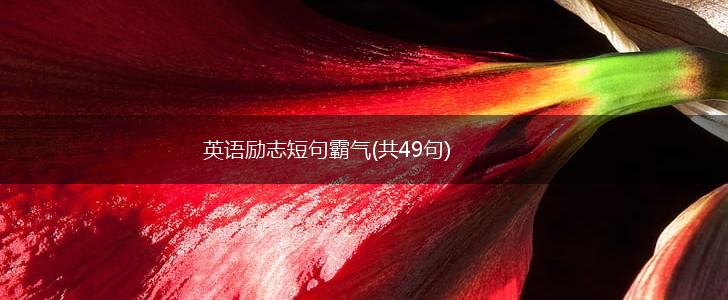 英语励志短句霸气(共49句),第1张