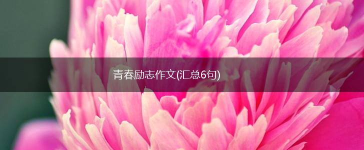 青春励志作文(汇总6句),第1张