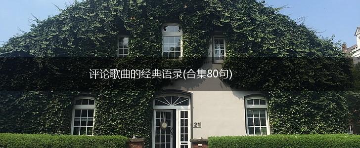 评论歌曲的经典语录(合集80句),第1张