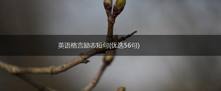 英语格言励志短句(优选56句),第1张