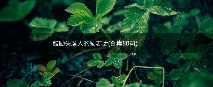 鼓励失落人的励志话(合集80句),第1张
