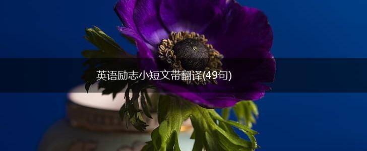 英语励志小短文带翻译(49句),第1张