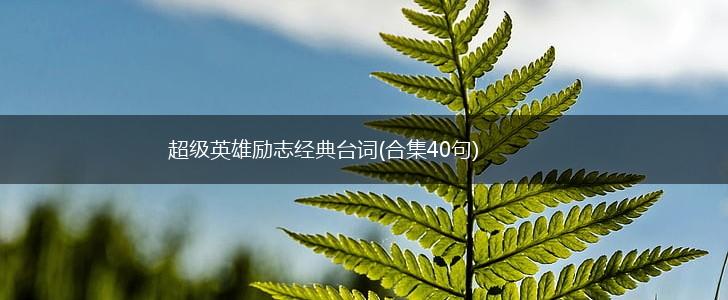 超级英雄励志经典台词(合集40句),第1张