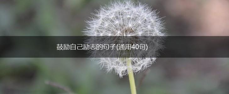 鼓励自己励志的句子(通用40句),第1张