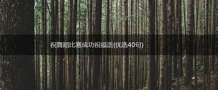 祝舞蹈比赛成功祝福语(优选40句),第1张
