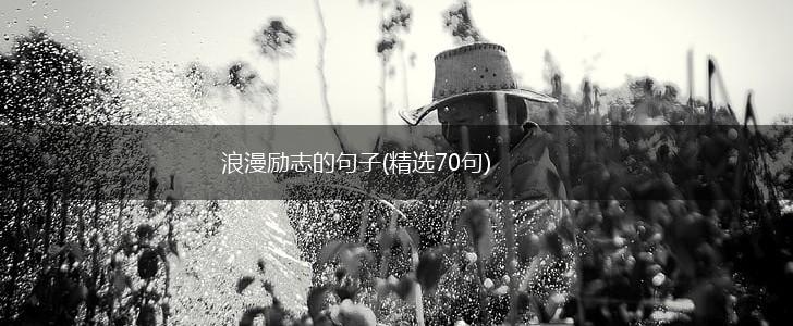 浪漫励志的句子(精选70句),第1张