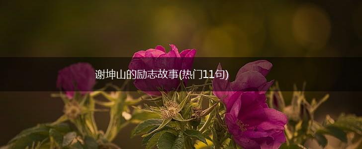 谢坤山的励志故事(热门11句),第1张
