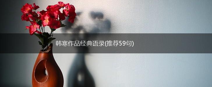 韩寒作品经典语录(推荐59句),第1张 韩寒作品经典语录(推荐59句),第1张