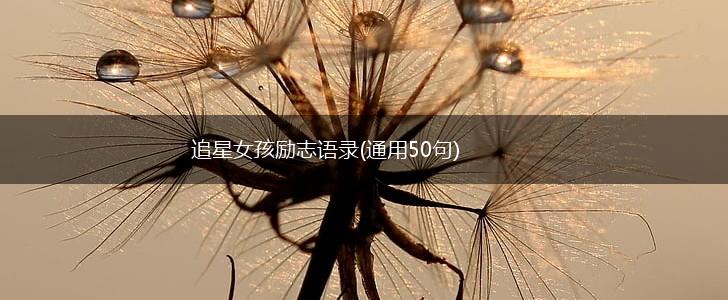 追星女孩励志语录(通用50句),第1张