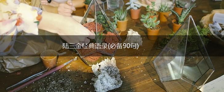 陆三金经典语录(必备90句),第1张