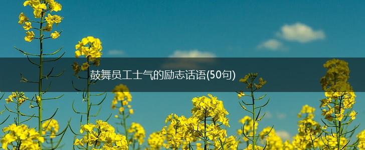 鼓舞员工士气的励志话语(50句),第1张