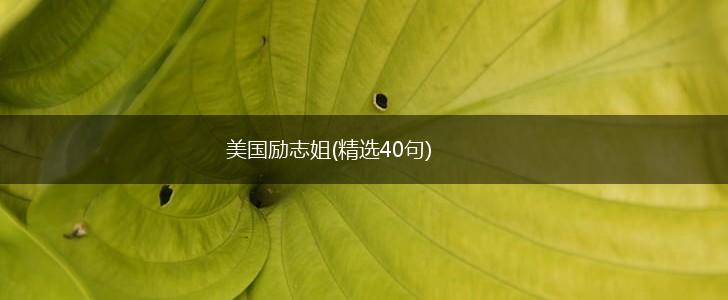 美国励志姐(精选40句),第1张 美国励志姐(精选40句),第1张