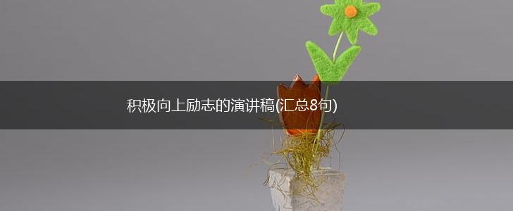 积极向上励志的演讲稿(汇总8句),第1张