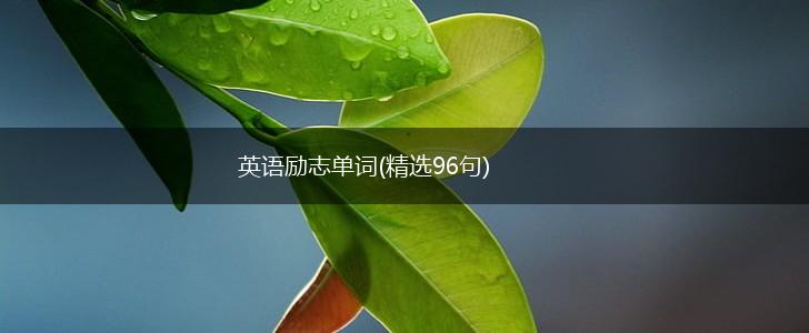 英语励志单词(精选96句),第1张