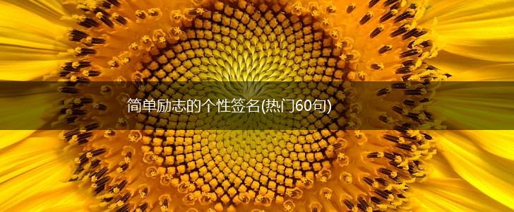 简单励志的个性签名(热门60句),第1张 简单励志的个性签名(热门60句),第1张