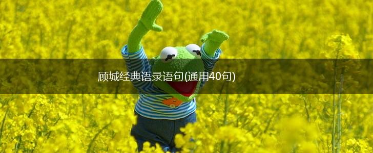 顾城经典语录语句(通用40句),第1张