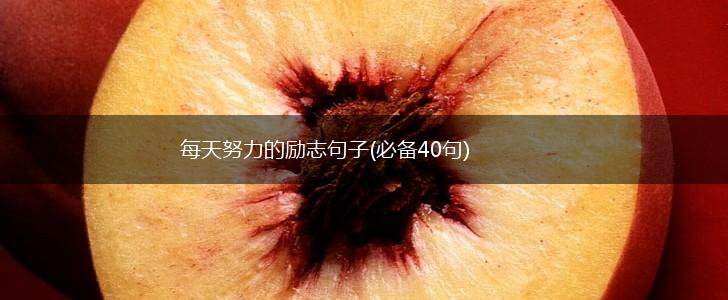 每天努力的励志句子(必备40句),第1张 每天努力的励志句子(必备40句),第1张