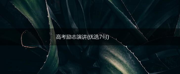 高考励志演讲(优选7句),第1张