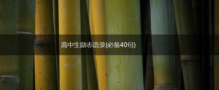 高中生励志语录(必备40句),第1张