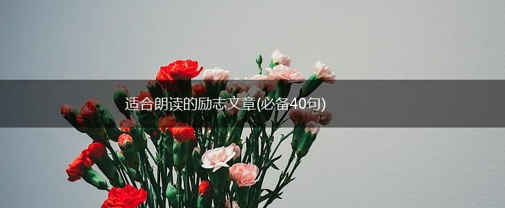 适合朗读的励志文章(必备40句),第1张