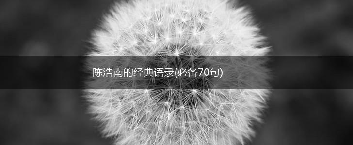 陈浩南的经典语录(必备70句),第1张