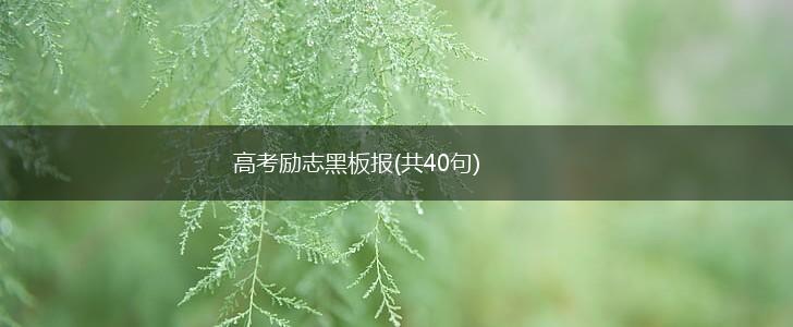 高考励志黑板报(共40句),第1张
