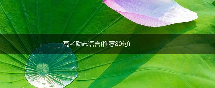 高考励志语言(推荐80句),第1张