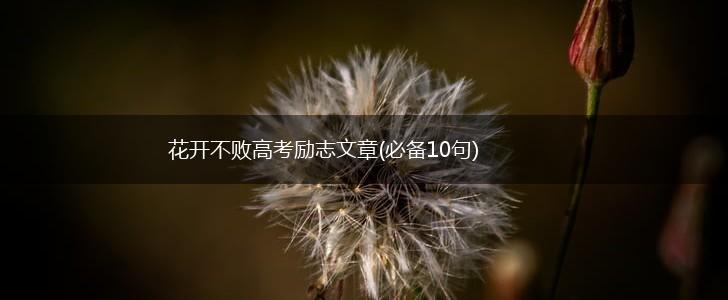 花开不败高考励志文章(必备10句),第1张 花开不败高考励志文章(必备10句),第1张