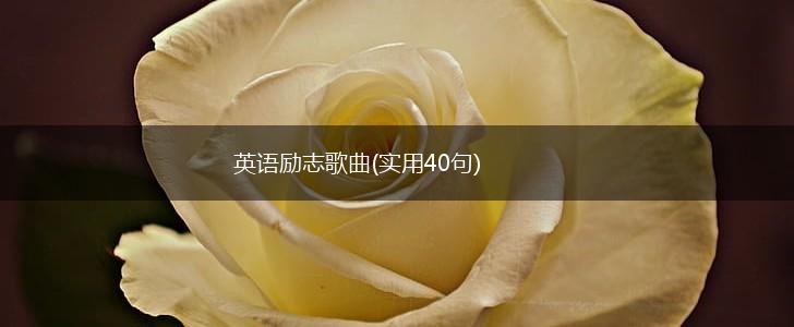 英语励志歌曲(实用40句),第1张