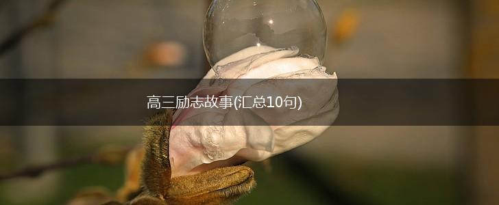 高三励志故事(汇总10句),第1张