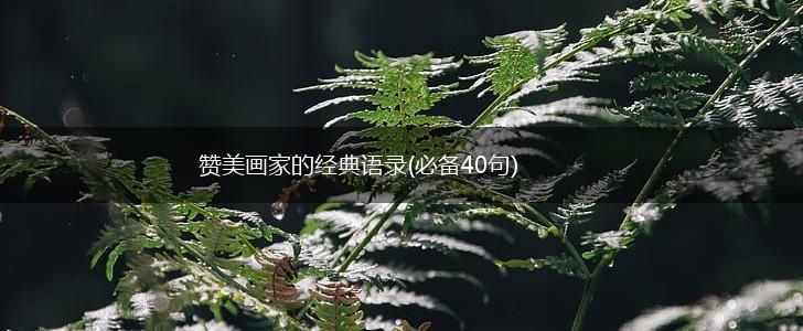 赞美画家的经典语录(必备40句),第1张