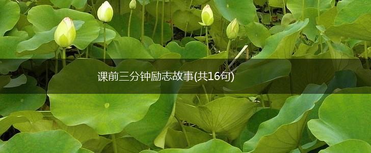 课前三分钟励志故事(共16句),第1张