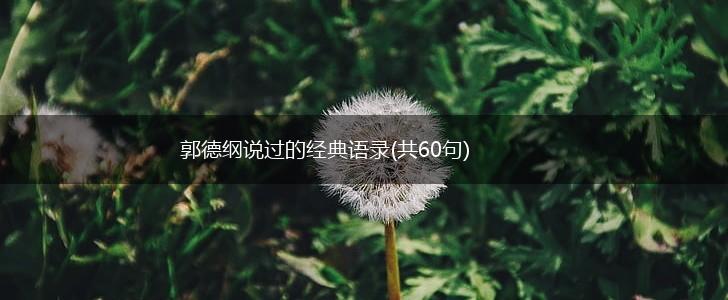 郭德纲说过的经典语录(共60句),第1张