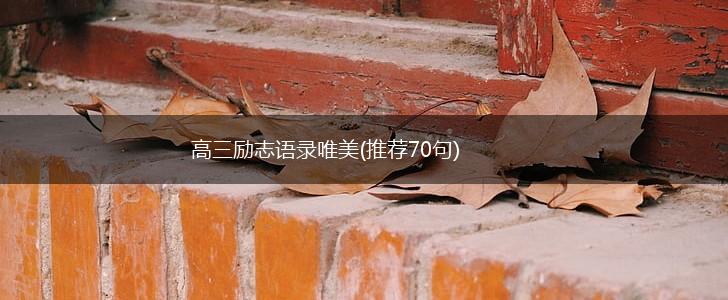 高三励志语录唯美(推荐70句),第1张