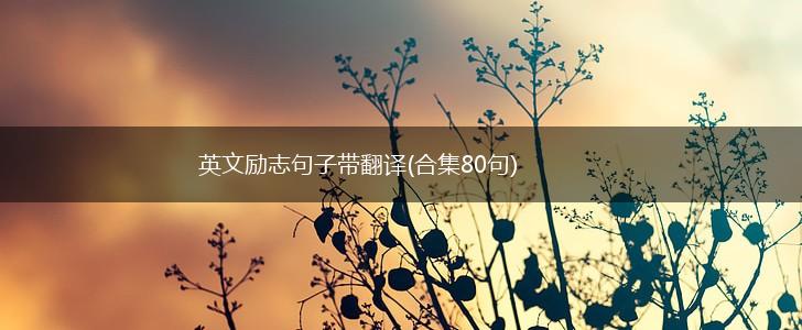 英文励志句子带翻译(合集80句),第1张 英文励志句子带翻译(合集80句),第1张