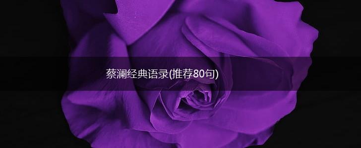 蔡澜经典语录(推荐80句),第1张