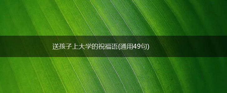 送孩子上大学的祝福语(通用49句),第1张 送孩子上大学的祝福语(通用49句),第1张