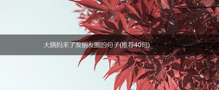 大姨妈来了发朋友圈的句子(推荐40句),第1张