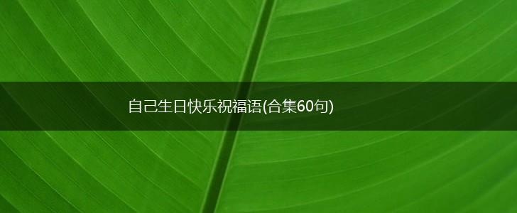自己生日快乐祝福语(合集60句),第1张