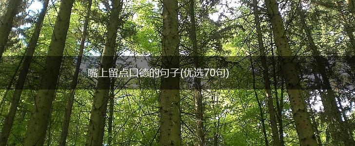 嘴上留点口德的句子(优选70句),第1张
