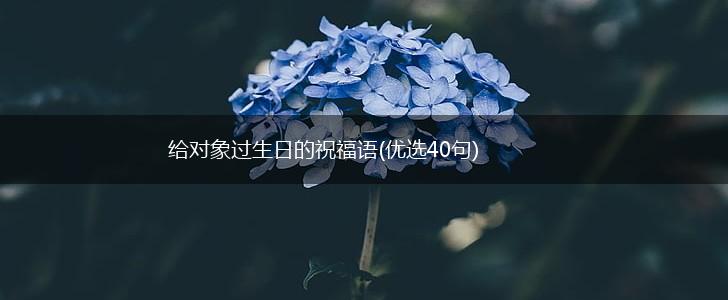 给对象过生日的祝福语(优选40句),第1张 给对象过生日的祝福语(优选40句),第1张