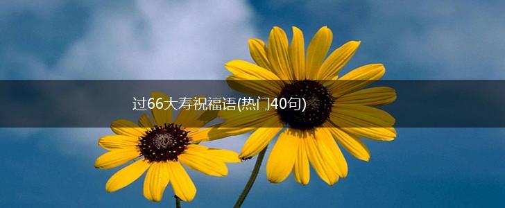 过66大寿祝福语(热门40句),第1张