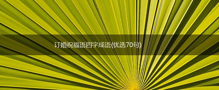 订婚祝福语四字成语(优选70句),第1张