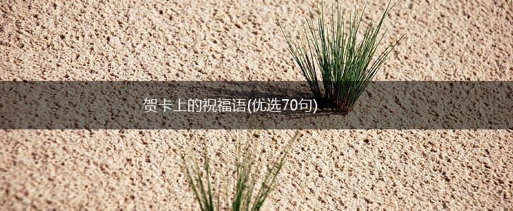 贺卡上的祝福语(优选70句),第1张