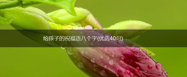 给孩子的祝福语八个字(优选40句),第1张