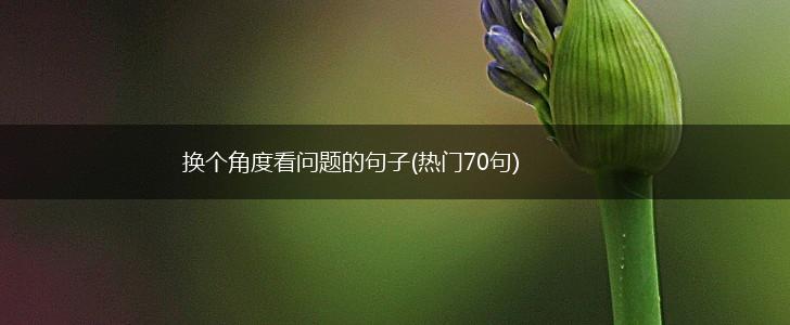 换个角度看问题的句子(热门70句),第1张
