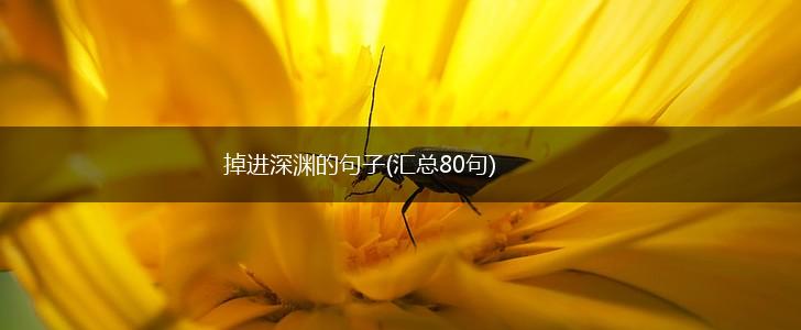 掉进深渊的句子(汇总80句),第1张
