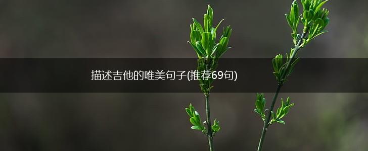描述吉他的唯美句子(推荐69句),第1张