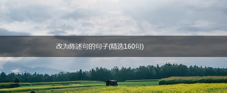 改为陈述句的句子(精选160句),第1张