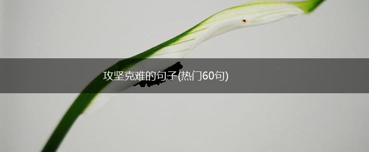攻坚克难的句子(热门60句),第1张